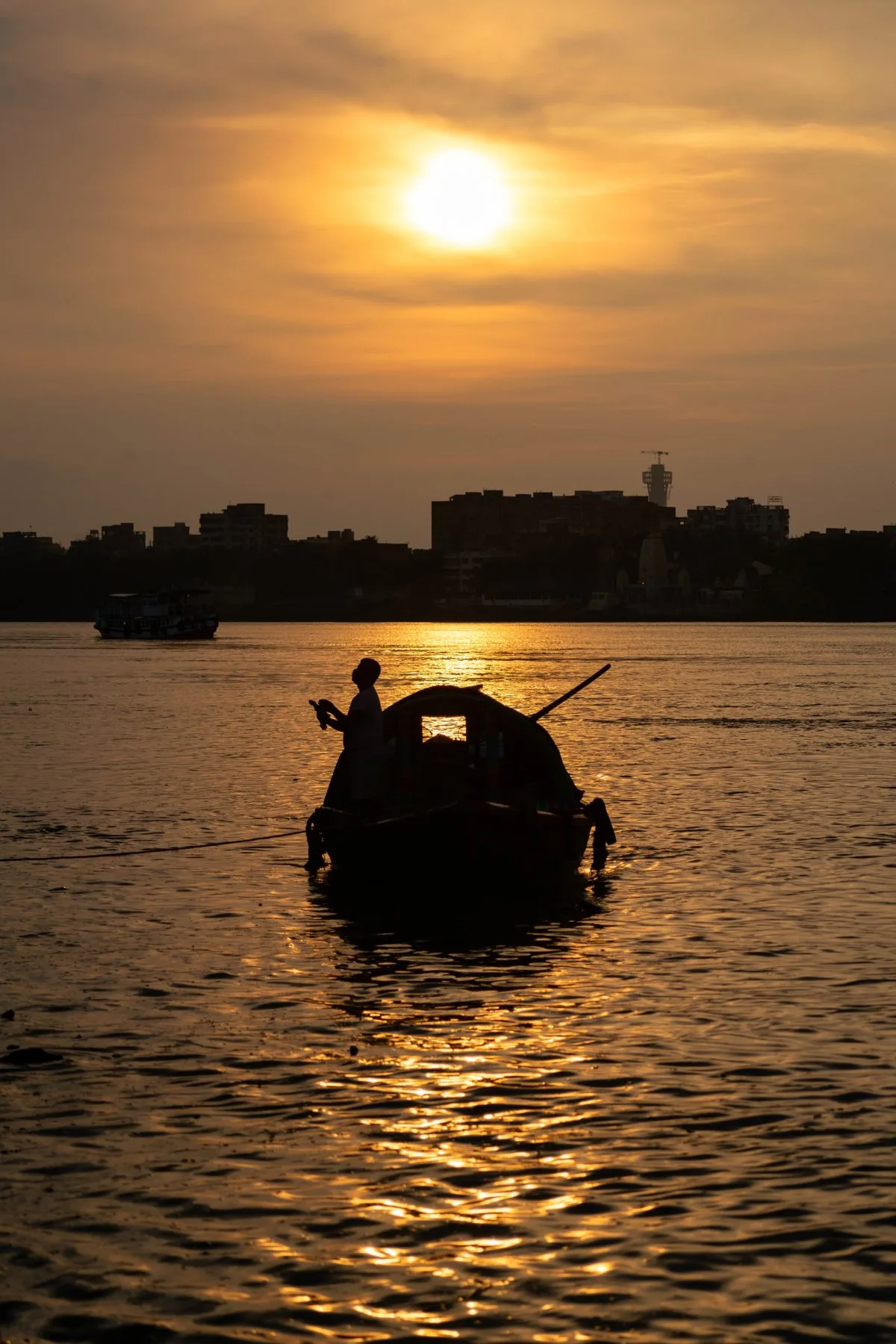 Sunset boat